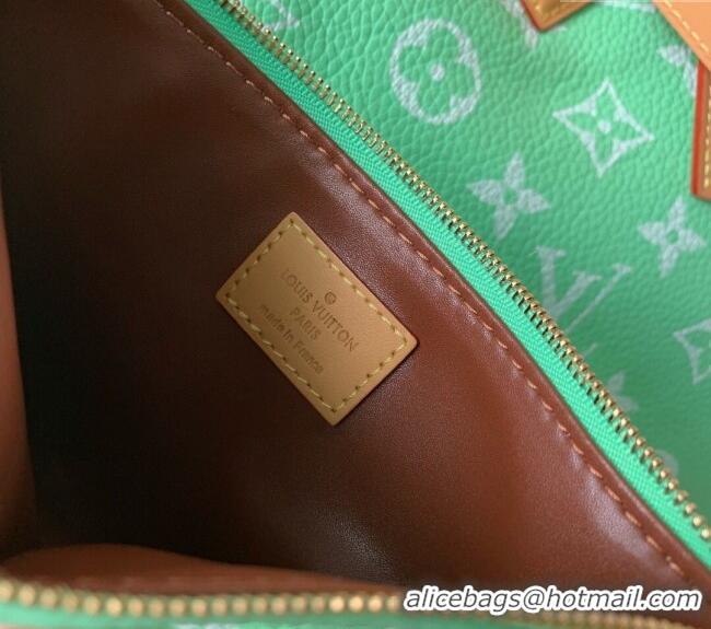 Luxurious Louis Vuitton RUNWAY Speedy P9 Bandouliere 40 Bag in Soft Calfskin M24417 Light Green 2024