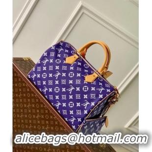 Top Grade Louis Vuitton RUNWAY Speedy P9 Bandouliere 40 Bag in Soft Calfskin M24417 Amethyst Purple 2024