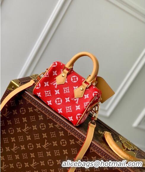 Best Price Louis Vuitton Speedy P9 Bandouliere 18 Bag in Soft calfskin M24419 Red 2024 Runway