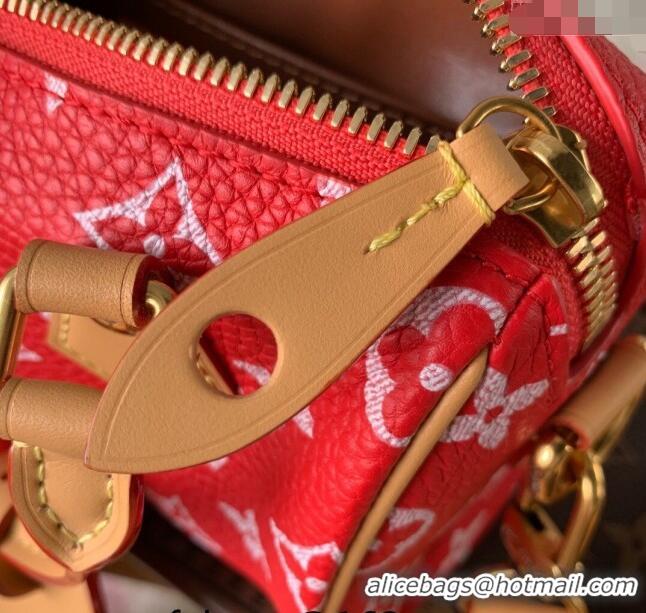 Best Price Louis Vuitton Speedy P9 Bandouliere 18 Bag in Soft calfskin M24419 Red 2024 Runway