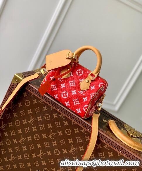 Best Price Louis Vuitton Speedy P9 Bandouliere 18 Bag in Soft calfskin M24419 Red 2024 Runway