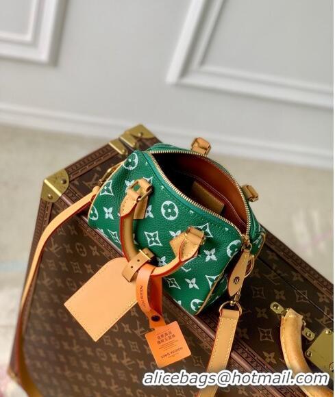 Buy Grade Louis Vuitton Speedy P9 Bandouliere 18 Bag in Soft calfskin Vert Green M24419 2024 Runway