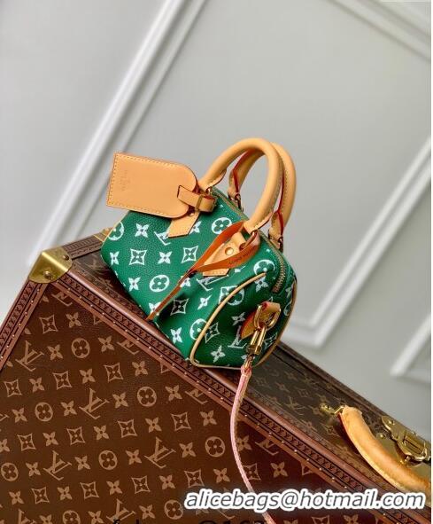 Buy Grade Louis Vuitton Speedy P9 Bandouliere 18 Bag in Soft calfskin Vert Green M24419 2024 Runway