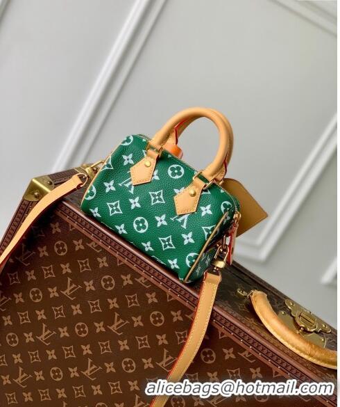 Buy Grade Louis Vuitton Speedy P9 Bandouliere 18 Bag in Soft calfskin Vert Green M24419 2024 Runway