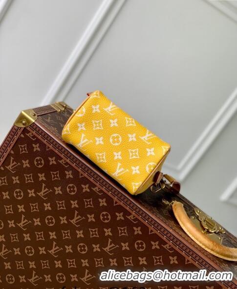 Shop Best Louis Vuitton Speedy P9 Bandouliere 18 Bag in Soft calfskin Jaune Yellow M24419 2024 Runway