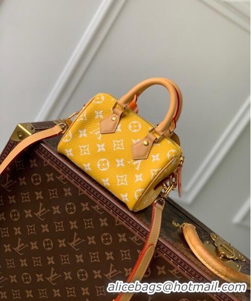 Shop Best Louis Vuitton Speedy P9 Bandouliere 18 Bag in Soft calfskin Jaune Yellow M24419 2024 Runway