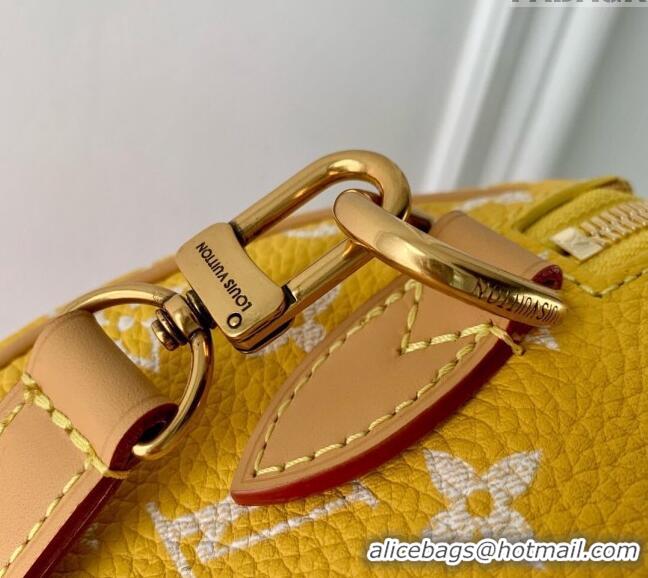 Shop Best Louis Vuitton Speedy P9 Bandouliere 18 Bag in Soft calfskin Jaune Yellow M24419 2024 Runway