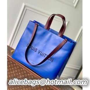 Famous Brand Louis Vuitton Shopper Tote MM bag in Calf Leather M24457 Blue 2024