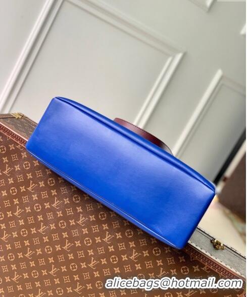 Famous Brand Louis Vuitton Shopper Tote MM bag in Calf Leather M24457 Blue 2024