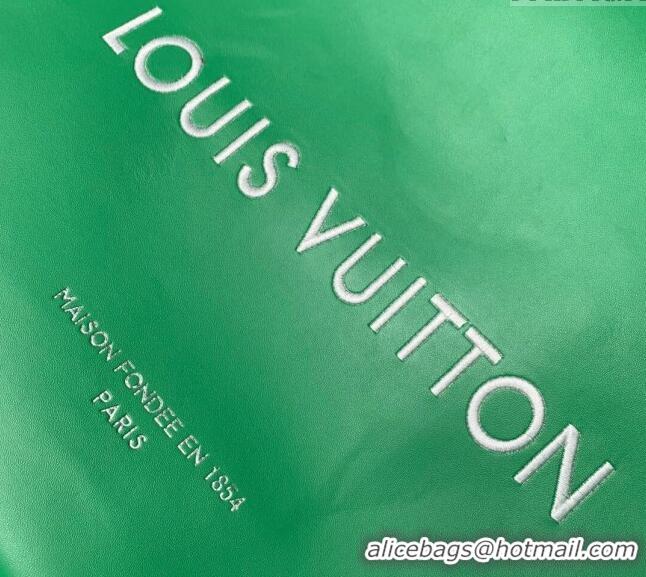 Best Price Louis Vuitton Shopper Tote MM bag in Calf Leather M24457 Green 2024