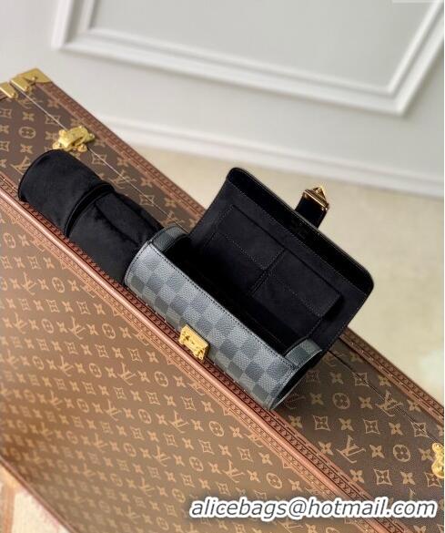 Super Quality Louis Vuitton Etui Bijoux Jewelry Case in Black Damier Canvas M10145 2024