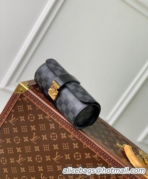 Super Quality Louis Vuitton Etui Bijoux Jewelry Case in Black Damier Canvas M10145 2024