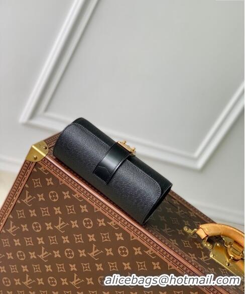 Well Crafted Louis Vuitton Etui Bijoux Jewelry Case in Black Grained Leather M10145 2024