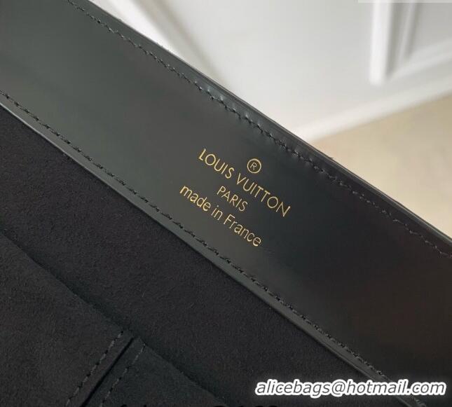 Well Crafted Louis Vuitton Etui Bijoux Jewelry Case in Black Grained Leather M10145 2024