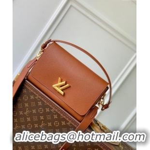 Best Price Louis Vuitton Soft Twist bag in Calfskin M24640 Cognac Brown 2024