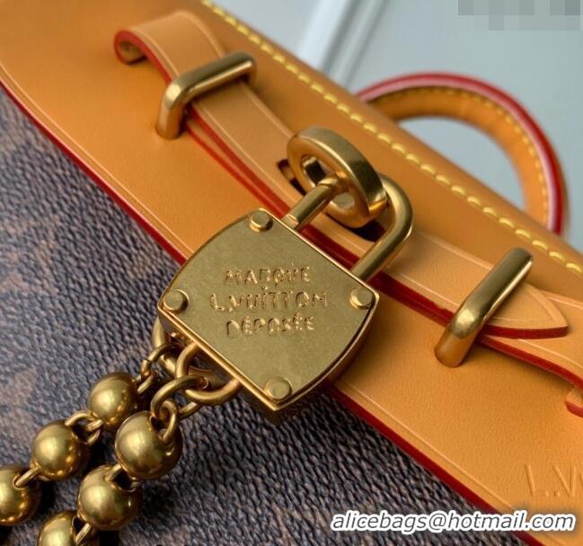 Super Quality Louis Vuitton Steamer 15 bag in Monogram Dust Canvas with Chain Lock M11630 2024