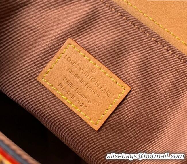 Super Quality Louis Vuitton Steamer 15 bag in Monogram Dust Canvas with Chain Lock M11630 2024