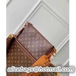 Top Grade Louis Vuitton Pochette Accessoire XL Bag in Monogram Dust Canvas with Tassel Strap M11623 2024