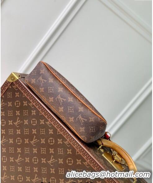 Top Grade Louis Vuitton Pochette Accessoire XL Bag in Monogram Dust Canvas with Tassel Strap M11623 2024