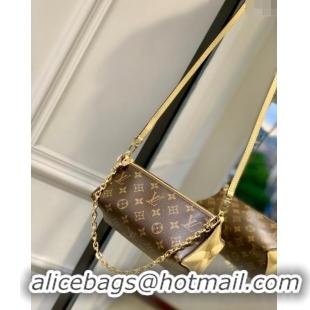 Best Price Louis Vuitton Bloom Pouch bag in Monogram Canvas M11672 Banana Yellow 2024