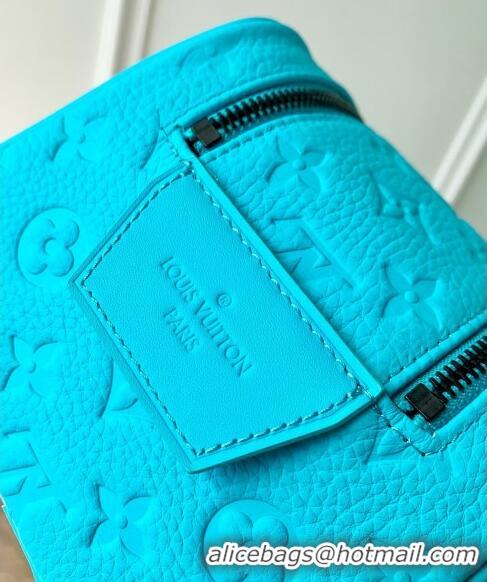 Top Quality Louis Vuitton Dopp Kit Clutch in Monogram Leather M11482 Turquoise Blue 2024