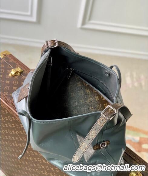 Famous Brand Louis Vuitton Carryall Dark MM Hobo Bag in Lambskin M12583 Trianon Grey 2024