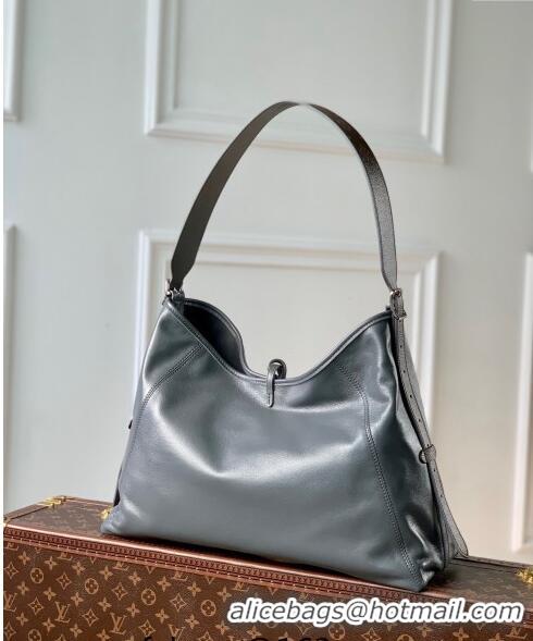 Famous Brand Louis Vuitton Carryall Dark MM Hobo Bag in Lambskin M12583 Trianon Grey 2024