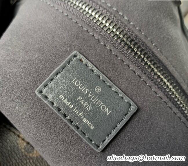 Famous Brand Louis Vuitton Carryall Dark MM Hobo Bag in Lambskin M12583 Trianon Grey 2024