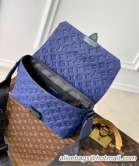 Best Quality Louis Vuitton Men's S-Cape Messenger Bag in Taurillon Monogram Leather M11692 Sapphire Purple 2024