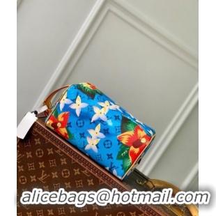 Top Grade Louis Vuitton Locker Dopp Kit Clutch in Monogram Surfin' Canvas M24799 Sky Blue 2024