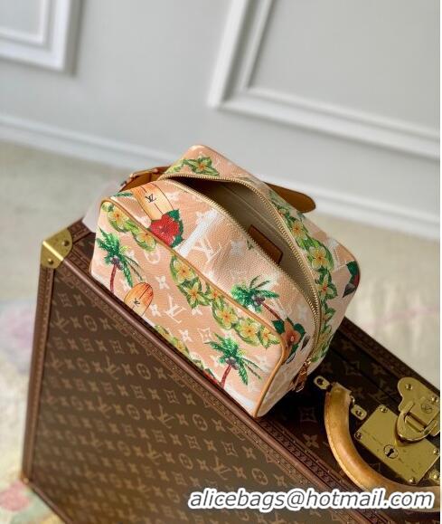 Low Cost Louis Vuitton Locker Dopp Kit Clutch in Monogram Surfin' Canvas M24799 Sand Beige 2024