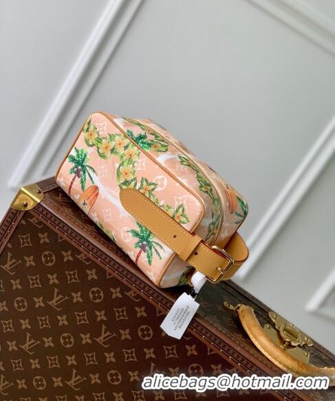 Low Cost Louis Vuitton Locker Dopp Kit Clutch in Monogram Surfin' Canvas M24799 Sand Beige 2024