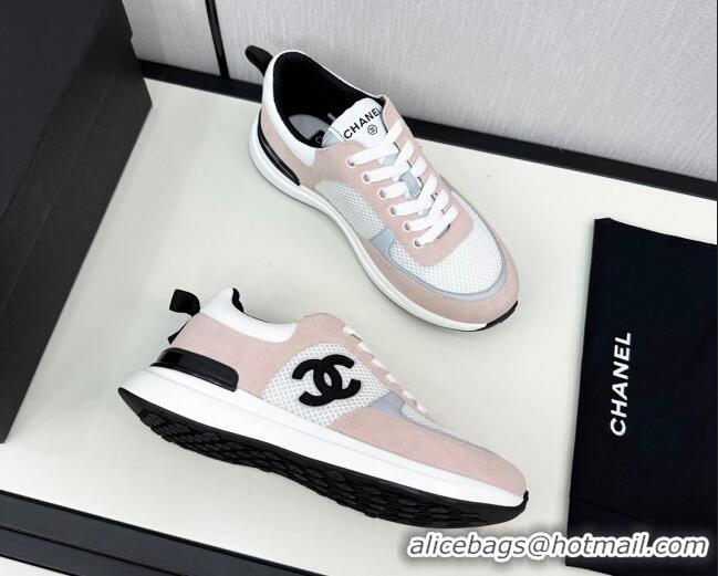 Perfect Chanel Mesh & Suede Sneakers Light Pink 7230046