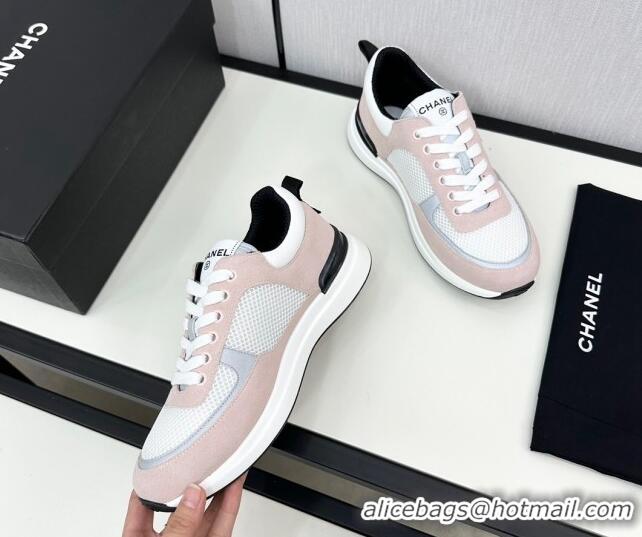 Perfect Chanel Mesh & Suede Sneakers Light Pink 7230046