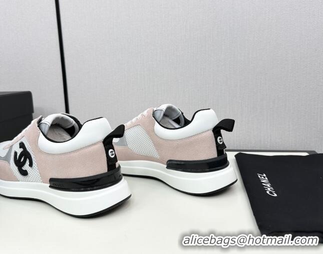 Perfect Chanel Mesh & Suede Sneakers Light Pink 7230046