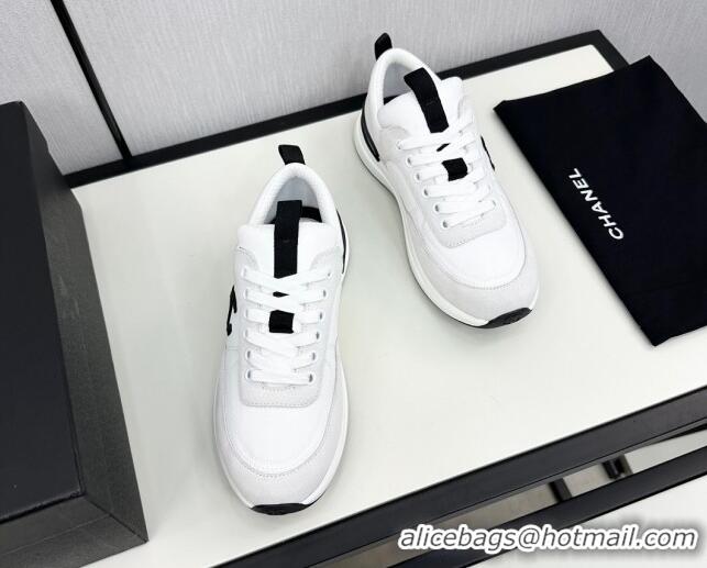 Good Quality Chanel Fabric & Suede Sneakers White 7230052