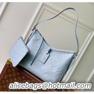 Trendy Design Louis Vuitton Carryall PM Bag in Grained Monogram Leather M46673 Blue Washed 2024