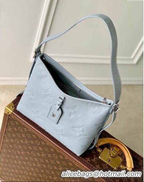 Trendy Design Louis Vuitton Carryall PM Bag in Grained Monogram Leather M46673 Blue Washed 2024