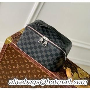 Most Popular Louis Vuitton Toiletry Bag in Damier Graphite Canvas M77150 Black 2024