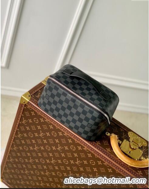 Most Popular Louis Vuitton Toiletry Bag in Damier Graphite Canvas M77150 Black 2024