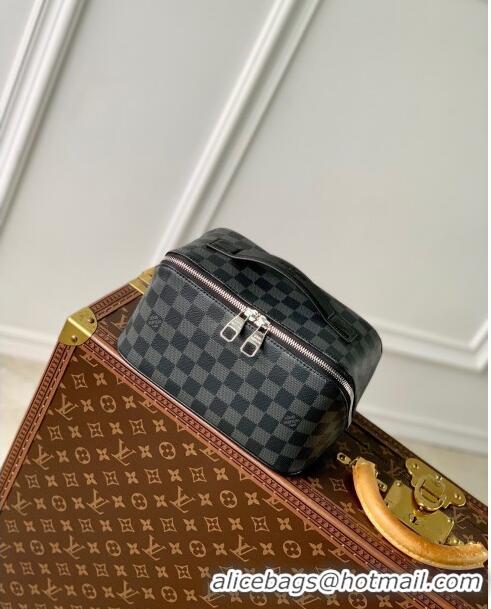 Most Popular Louis Vuitton Toiletry Bag in Damier Graphite Canvas M77150 Black 2024