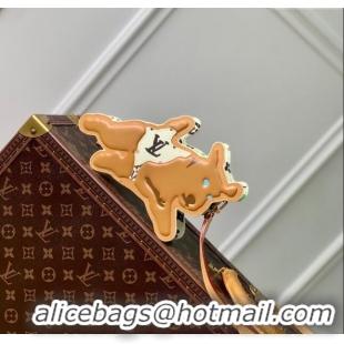 Top Grade Louis Vuitton Dog On Strap in Monogram Craggy Canvas M83342 White 2024