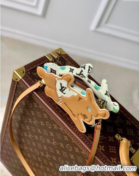 Top Grade Louis Vuitton Dog On Strap in Monogram Craggy Canvas M83342 White 2024