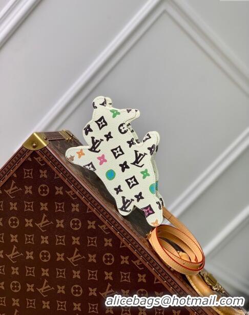 Top Grade Louis Vuitton Dog On Strap in Monogram Craggy Canvas M83342 White 2024