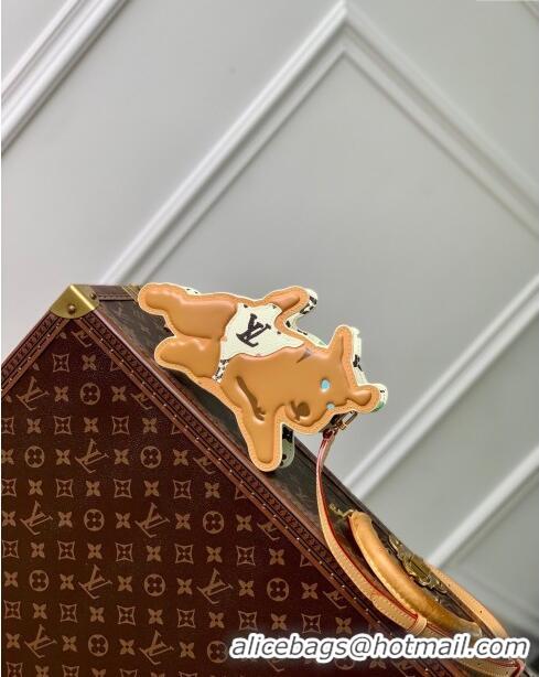 Top Grade Louis Vuitton Dog On Strap in Monogram Craggy Canvas M83342 White 2024