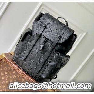 Trendy Design Louis Vuitton Christopher PM Backpack in Grained Monogram Leather M20899 Black 2024