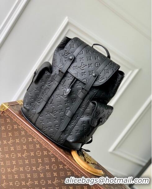 Trendy Design Louis Vuitton Christopher PM Backpack in Grained Monogram Leather M20899 Black 2024