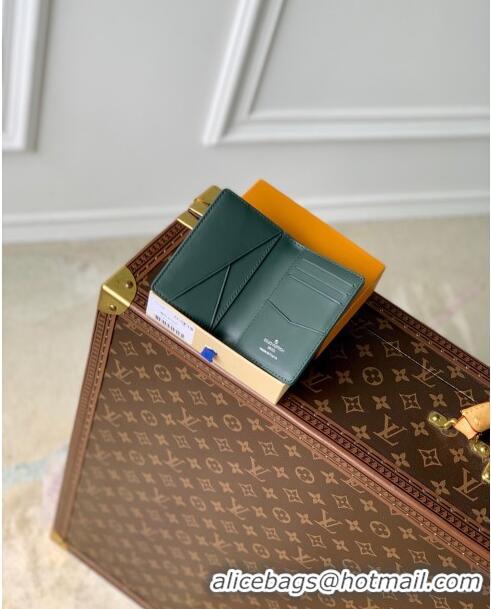 Popular Style Louis Vuitton Pocket Organizer Wallet in Monogram Leather M83069 Green 2024