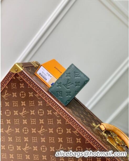 Popular Style Louis Vuitton Pocket Organizer Wallet in Monogram Leather M83069 Green 2024