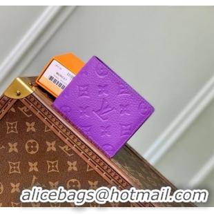 Trendy Design Louis Vuitton Monogram Leather Multiple Wallet M69037 Purple 2024